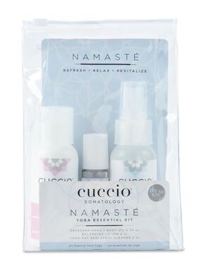 Cuccio Somatology Namaste Yoga Essential Kit Cream Balancing Lotion Mat Spray